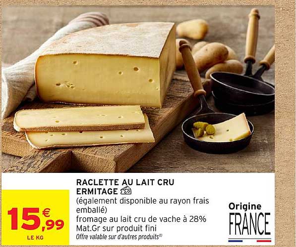 RACLETTE AU LAIT CRU ERMITAGE