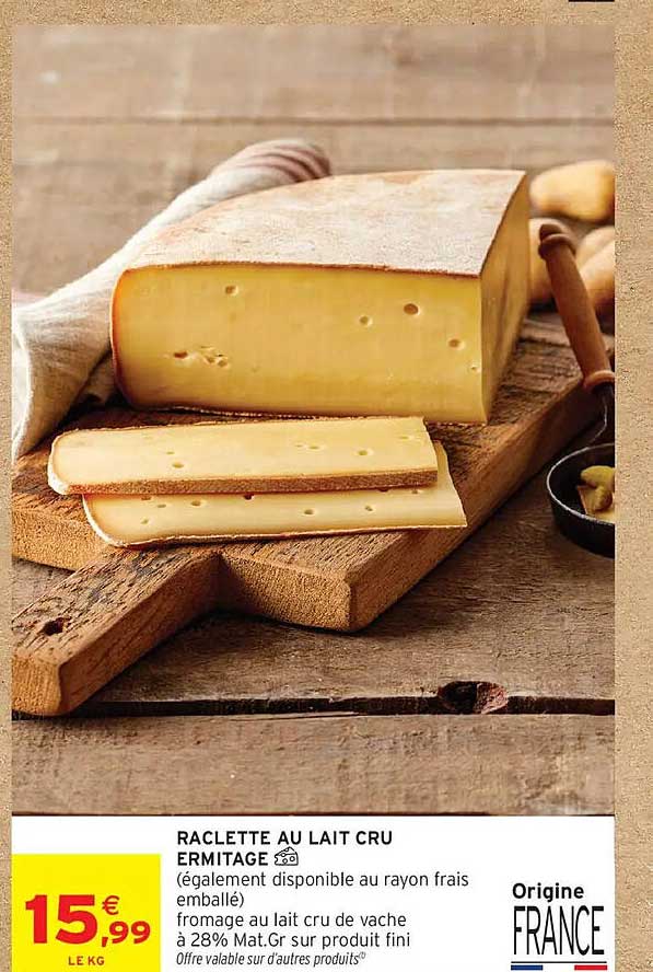 RACLETTE AU LAIT CRU ERMITAGE