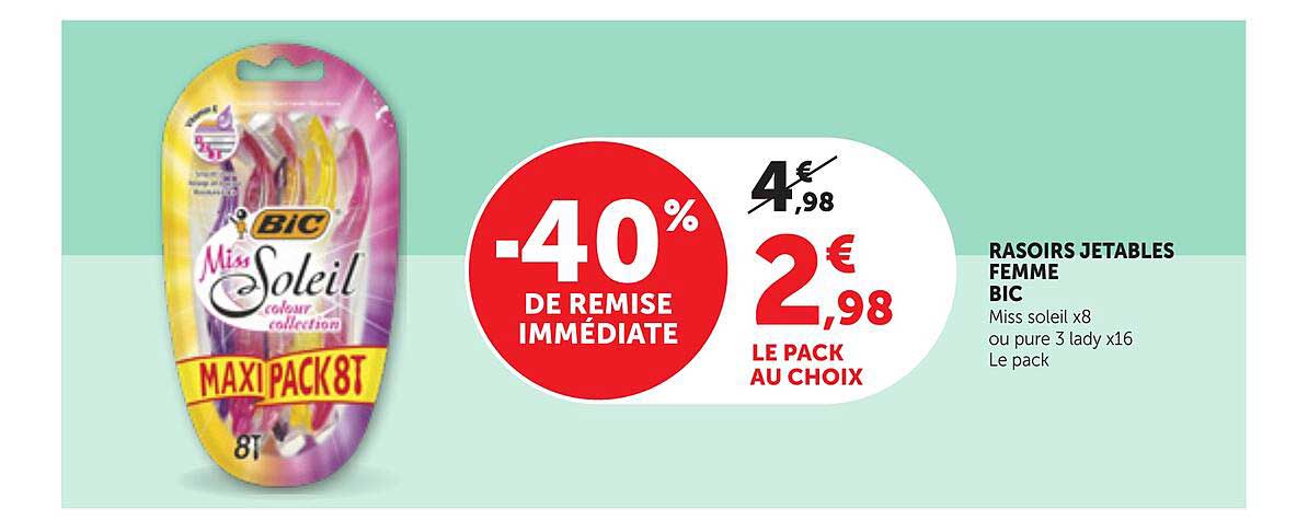 RASOIRS JETABLES FEMME BIC