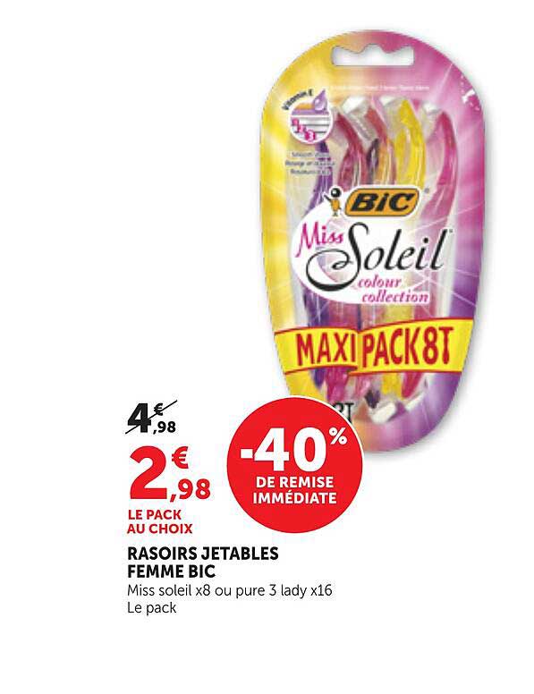 RASOIRS JETABLES FEMME BIC