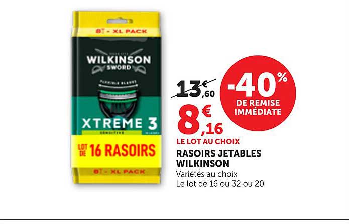 RASOIRS JETABLES WILKINSON