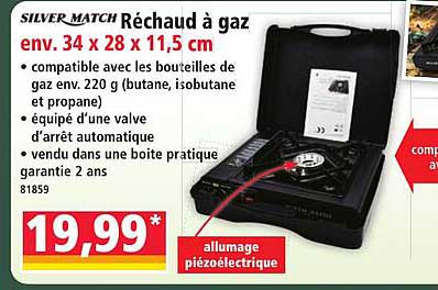 Réchaud à gaz env. 34 x 28 x 11,5 cm