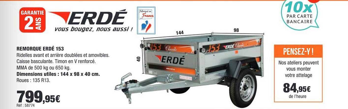 REMORQUE ERDÉ 153