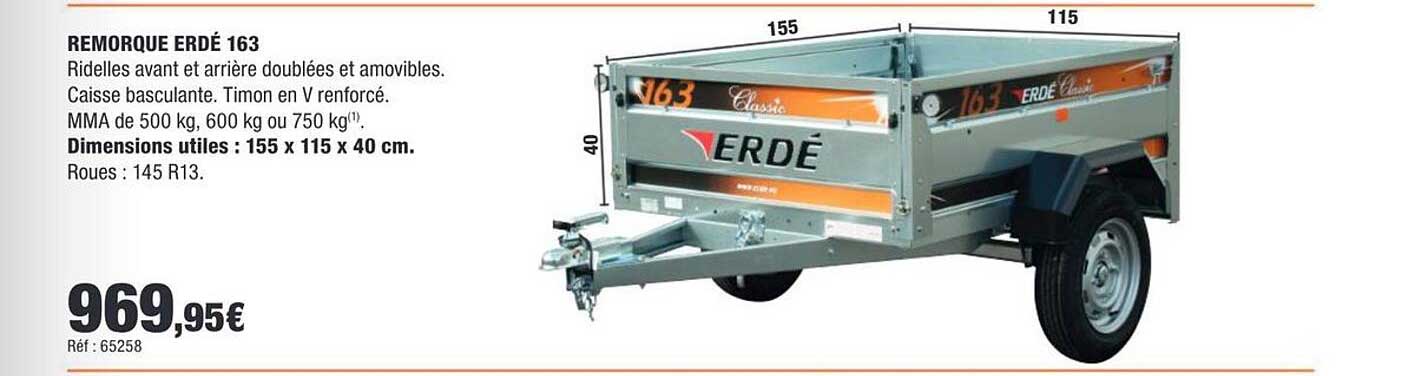 REMORQUE ERDÉ 163