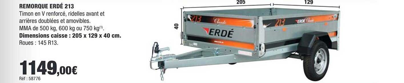 REMORQUE ERDÉ 213