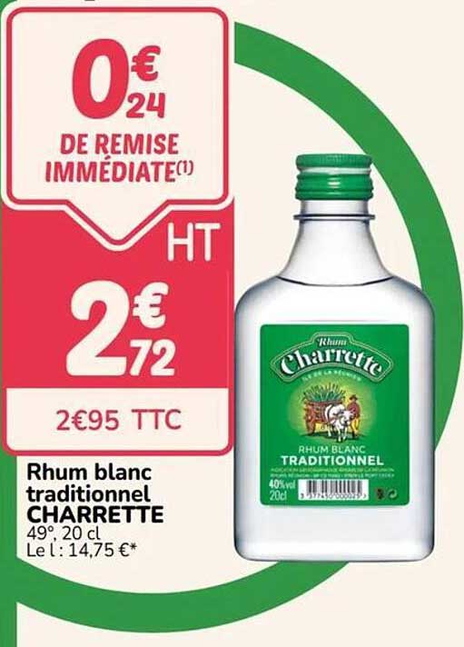 Rhum blanc traditionnel CHARRETTE