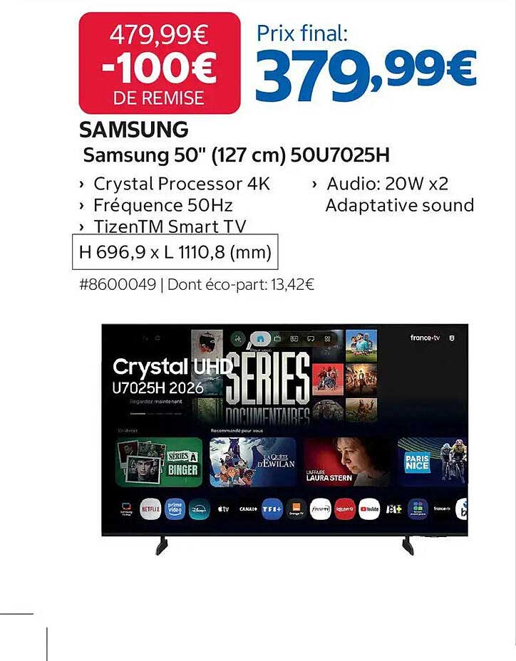 Samsung 50" (127 cm) 50U7025H