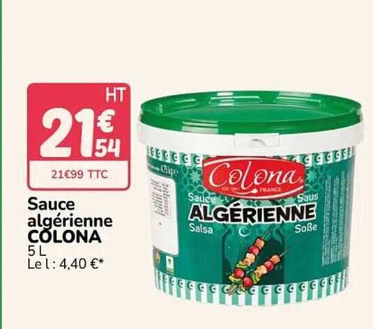 Sauce algérienne COLONA 5 L