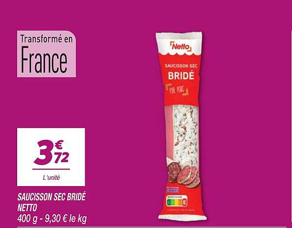 SAUCISSON SEC BRIDÉ NETTO