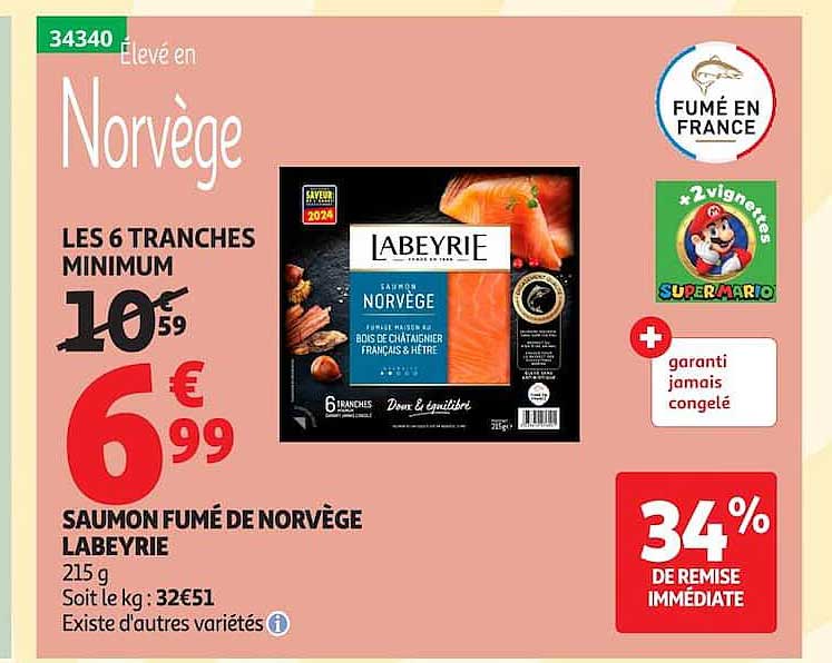 SAUMON FUMÉ DE NORVÈGE LABEYRIE