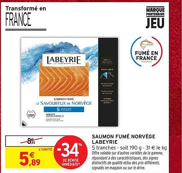 SAUMON FUMÉ NORVÈGE LABEYRIE