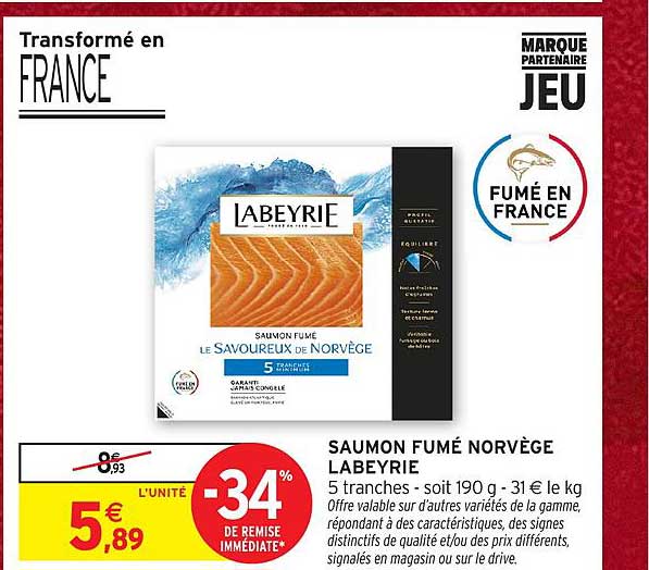 SAUMON FUMÉ NORVÈGE LABEYRIE