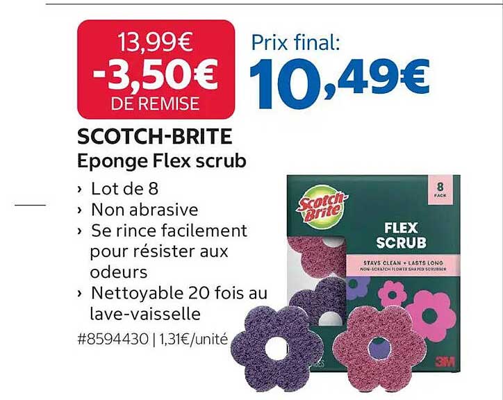 SCOTCH-BRITE Eponge Flex scrub