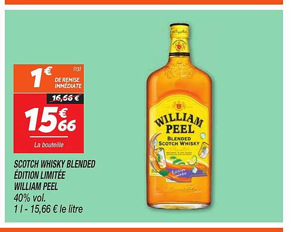 SCOTCH WHISKY BLENDED ÉDITION LIMITÉE WILLIAM PEEL