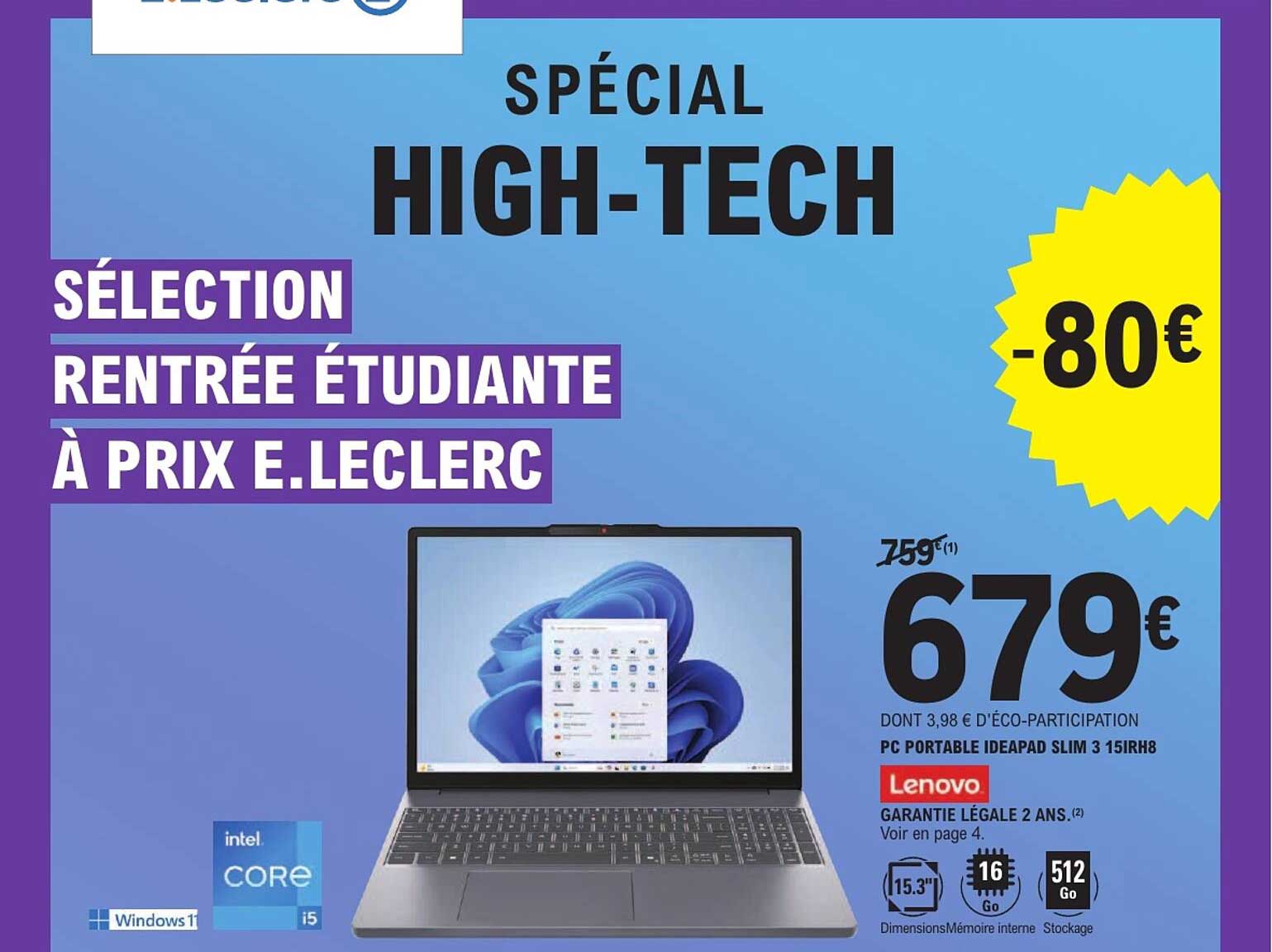 SÉLECTION RENTRÉE ÉTUDIANTE À PRIX E.LECLERC