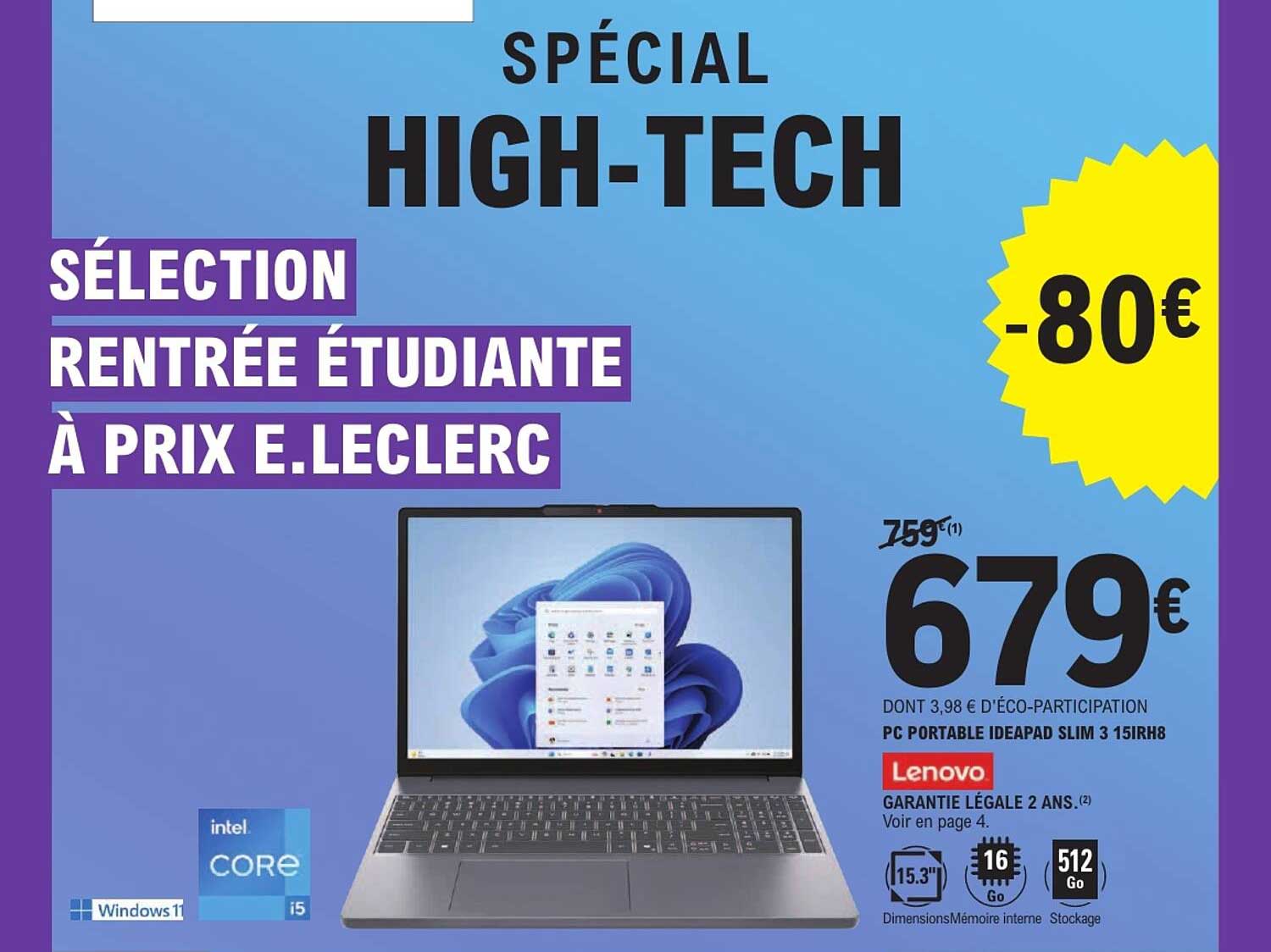 SÉLECTION RENTRÉE ÉTUDIANTE À PRIX E.LECLERC