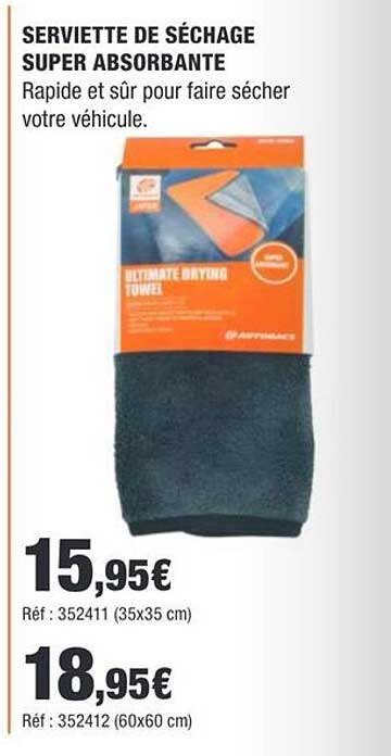 SERVIETTE DE SÉCHAGE SUPER ABSORBANTE