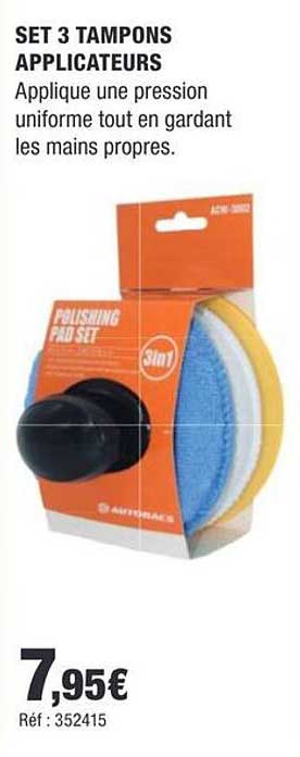 SET 3 TAMPONS APPLICATEURS