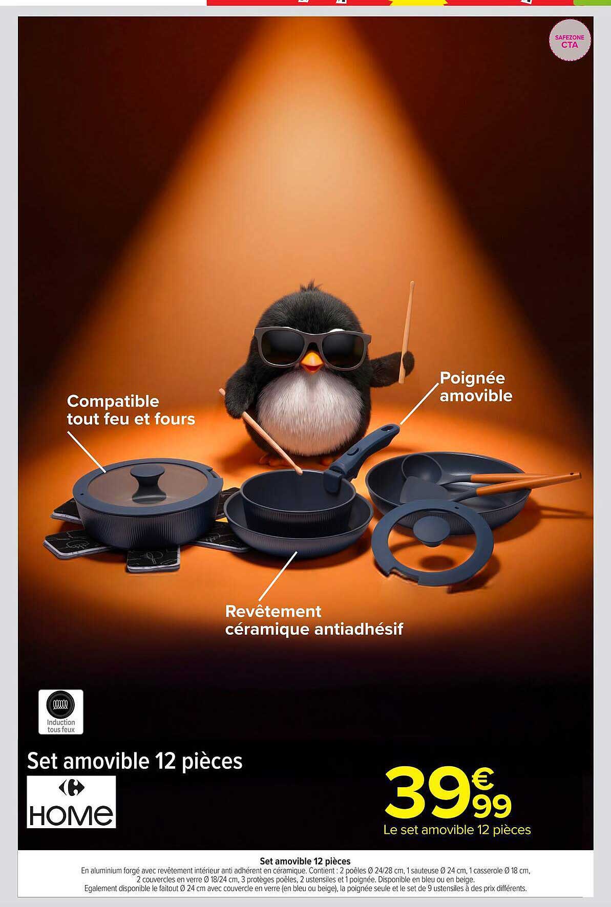 Set amovible 12 pièces