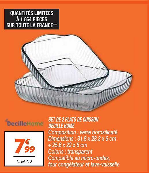SET DE 2 PLATS DE CUISSON DECILE HOME