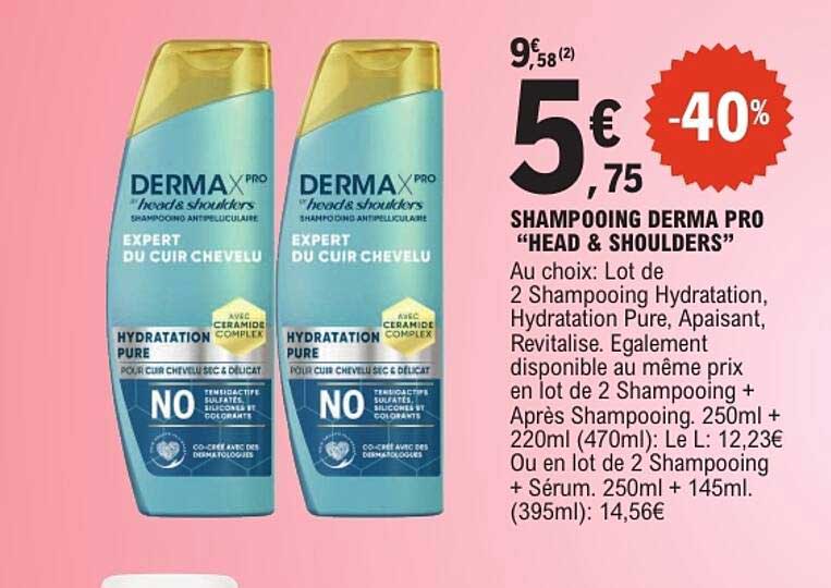 SHAMPOOING DERMA PRO “HEAD & SHOULDERS”