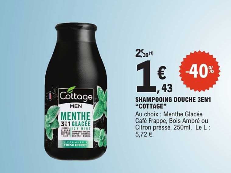 SHAMPOOING DOUCHE 3EN1 “COTTAGE”