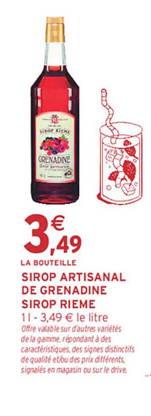SIROP ARTISANAL DE GRENADINE SIROP RIEME
