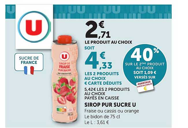 SIROP PUR SUCRE U