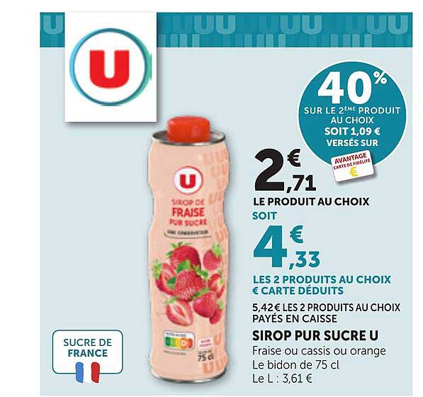 SIROP PUR SUCRE U