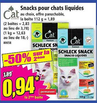 Snacks pour chats liquides