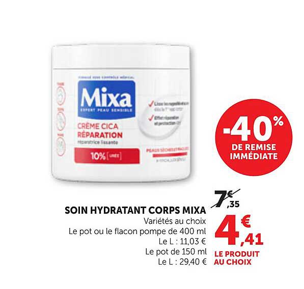 SOIN HYDRATANT CORPS MIXA