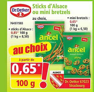Sticks d’Alsace ou mini bretzels au choix