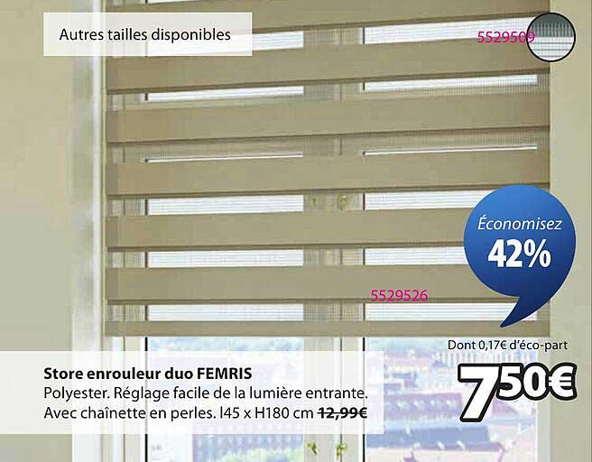 Store enrouleur duo FEMRIS