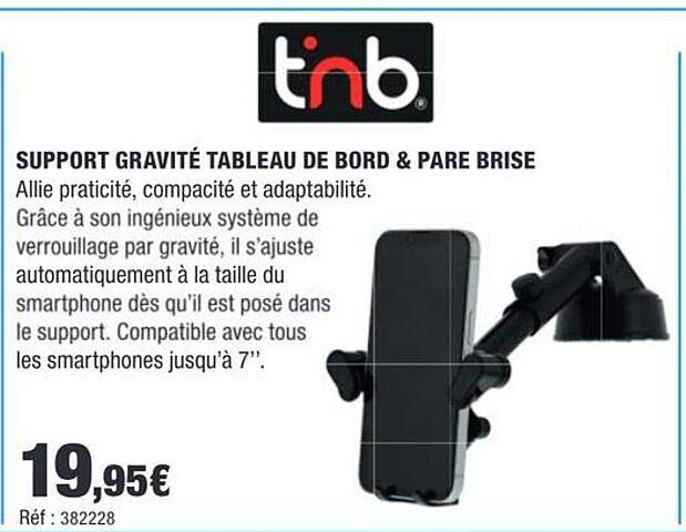 SUPPORT GRAVITÉ TABLEAU DE BORD & PARE BRISE
