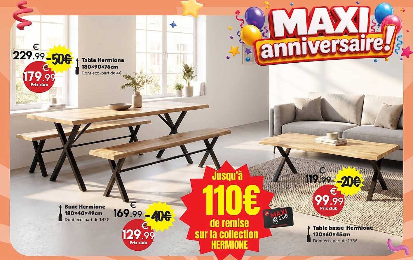 Table Hermione 180×90×76cm
