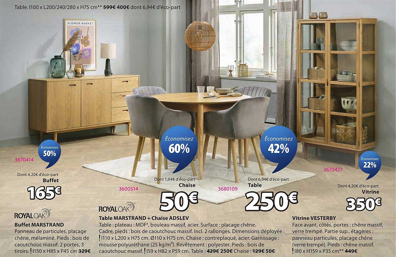 Table MARSTRAND + Chaise ADSLEV