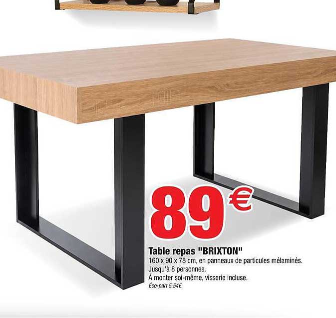 Table repas "BRIXTON"