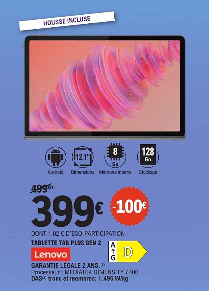 TABLETTE TAB PLUS GEN 2 Lenovo
