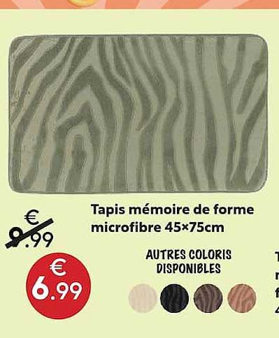 Tapis mémoire de forme microfibre 45×75cm