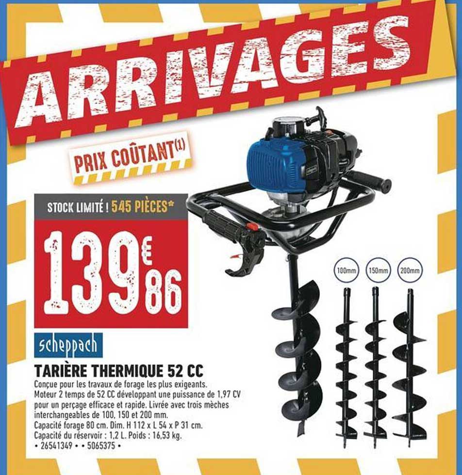 TARIÈRE THERMIQUE 52 CC