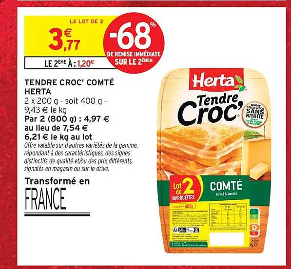 TENDRE CROC' COMTÉ HERTA