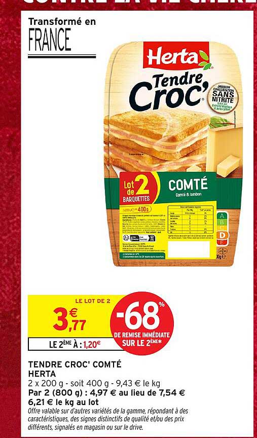 TENDRE CROC' COMTÉ HERTA