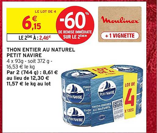 THON ENTIER AU NATUREL PETIT NAVIRE