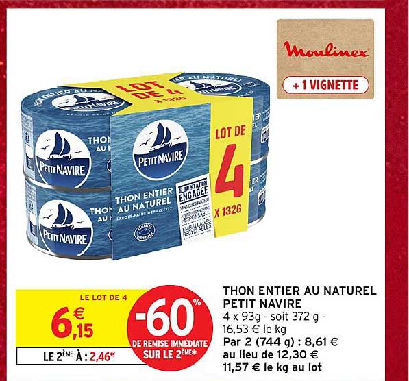THON ENTIER AU NATUREL PETIT NAVIRE
