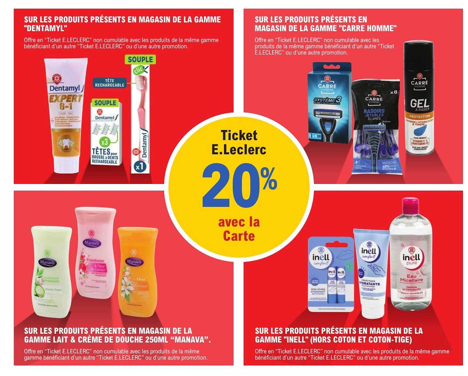 Ticket E.Leclerc 20% avec la Carte