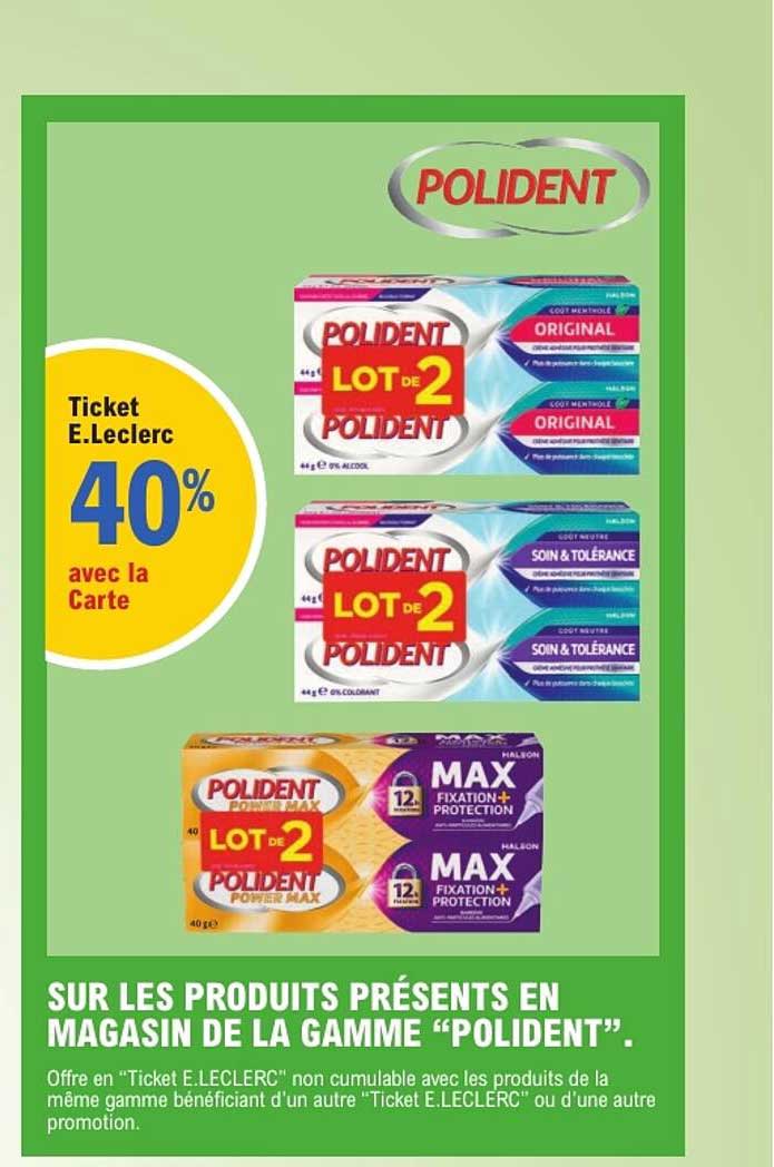 Ticket E.Leclerc 40% avec la Carte