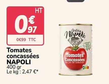 Tomates concassées NAPOLI 400 gr