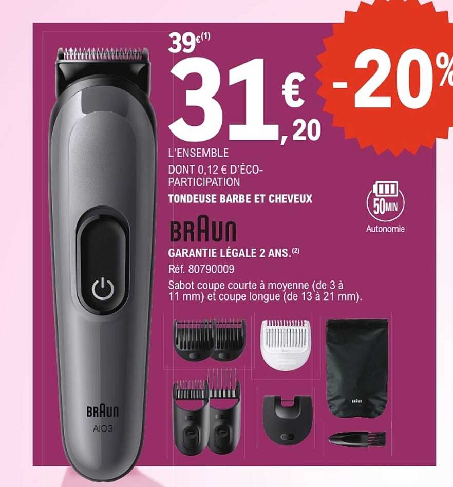 TONDEUSE BARBE ET CHEVEUX