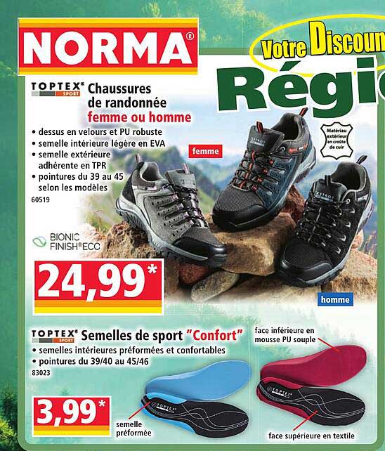 TOPTEX Chaussures de randonnée femme ou homme