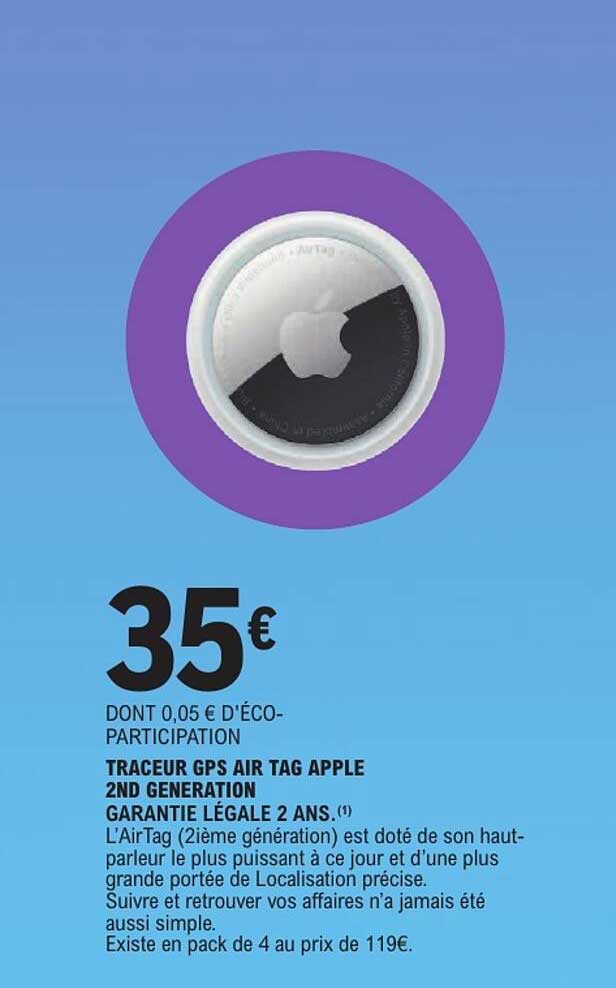 TRACEUR GPS AIR TAG APPLE 2ND GENERATION